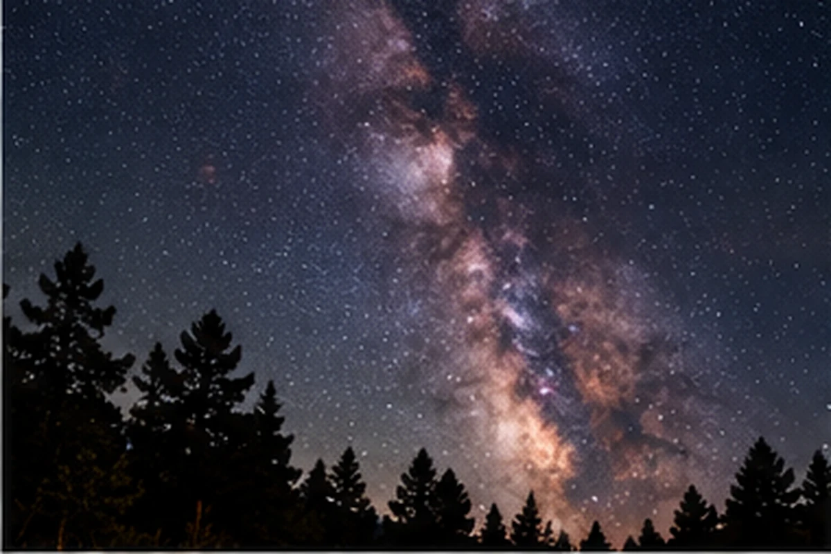 Illustrative image of the Milky Way over a dark landscape, not a specific product
